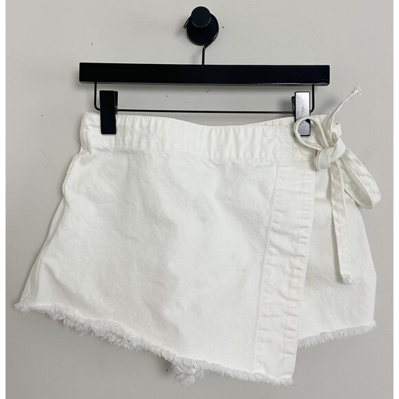 FREE PEOPLE x We The Free Emmy Denim Skort in Wash White Size US 8 - Picture 7 of 10
